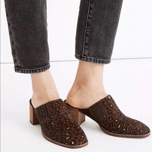 Madewell Carey Mule in Painted Leopard Calf Hair